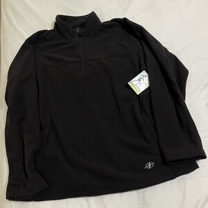 NordicTrack Men's Black Quarter-Zip Fleece Pullover Size 2XL New with Tags